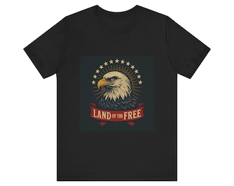 Patriotic Eagle Chest Tee: Vintage Distressed American Flag T-Shirt