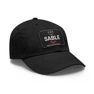 SABLE Black Structured Cap | Build Different Gold Crosshair Logo Hat image 9