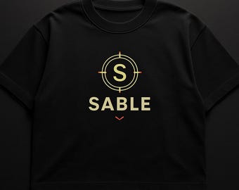 SABLE Oversized Tee | Minimal Chest Mark | Dark Luxury Streetwear Boxy Fit Unisex