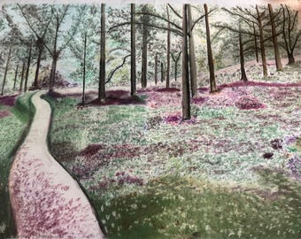 Sereen, handgetekend landschap