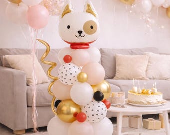 Kit para guirlanda de balões, balões de aniversário, decoração de balões para cachorros