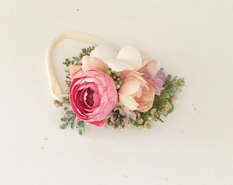Baby Flower Crown- Baby headband- Flower crown- Floral crown- Flower Girl- Dollcake -tutu du monde