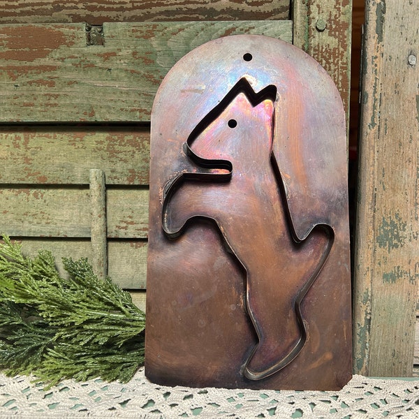 Copper Dog Cookie Cutter 10”  Phaltzgraff