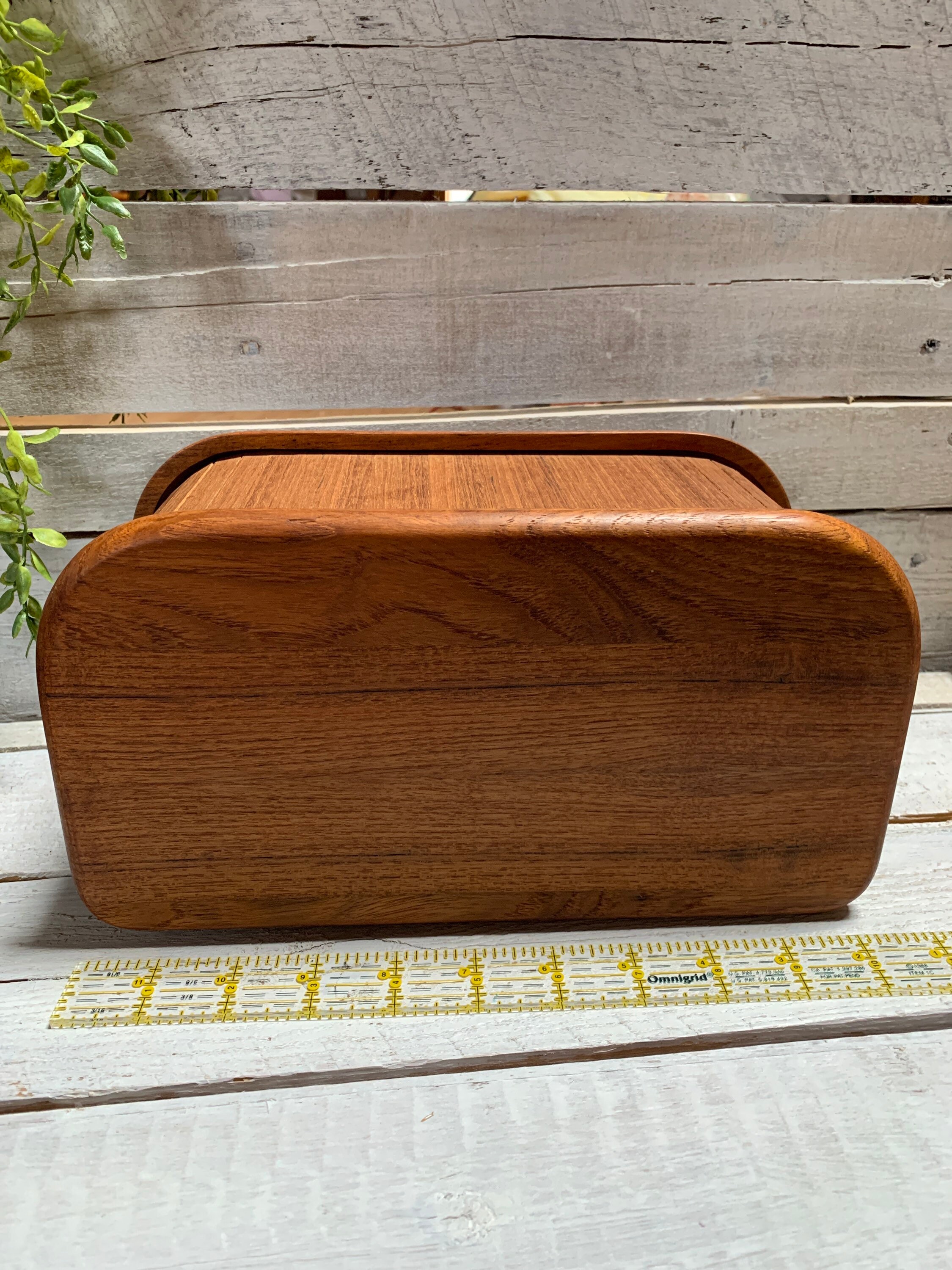 Vintage KALMAR Designs Teak Wood Roll Top Organizer | Etsy