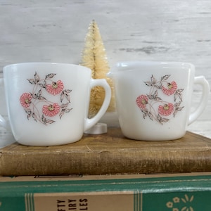 Vintage Fire King Pink Mugs - Etsy