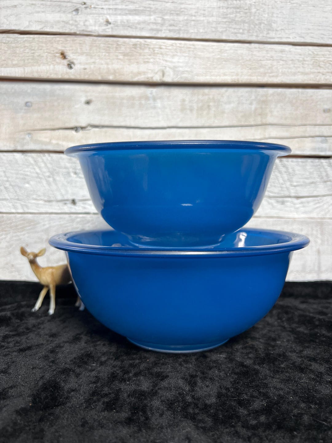 Pyrex Blue 322 & 323 Clear Bottom Mixing Bowls Set of 2 - Etsy