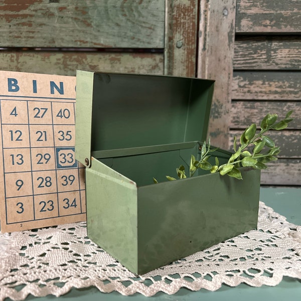 Metal Index Box Etsy