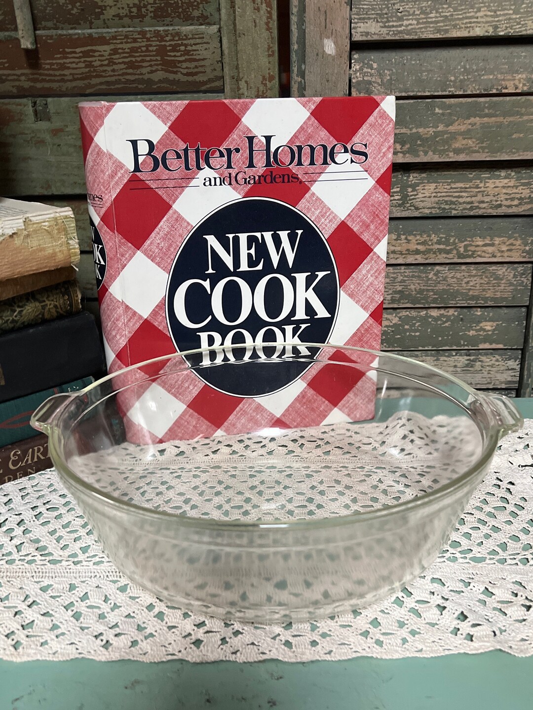 Antique PYREX Clear Glass Round Casserole Dish 026686 B Large Etsy