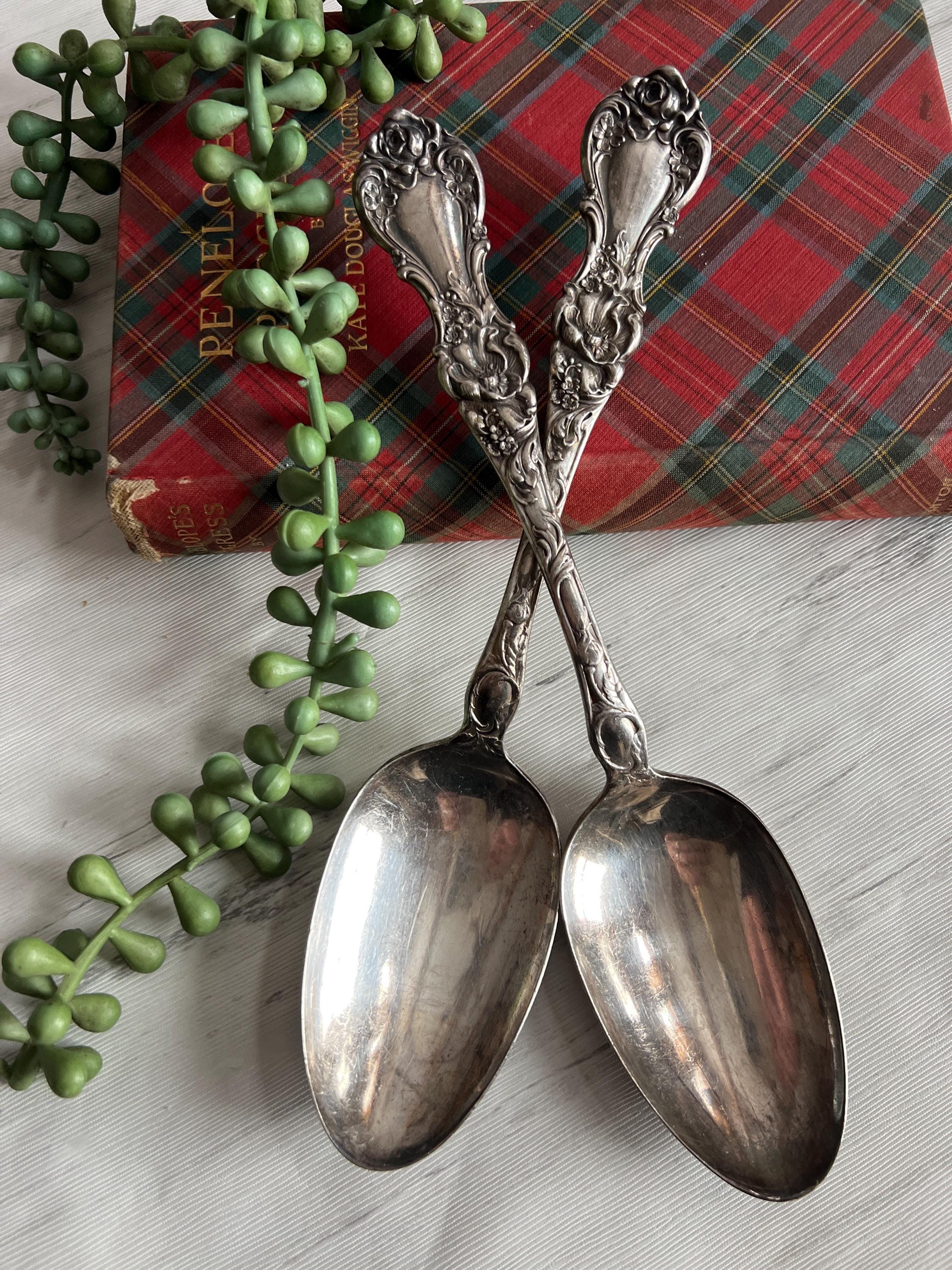 米国／R.Wallace】純銀 スターリングシルバー／スプーン「エナメル