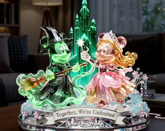 Personalized Friends Acrylic Light Box - Custom Disney Inspired Light Up Decor - We're Unlimited Best Friend Gift - LED Night Light