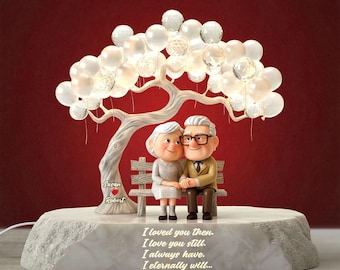 Personalized Couple Light Box, Custom Up Movie Style Acrylic Lamp, Anniversary Gift for Husband Wife, Grandparents Forever Love Gift