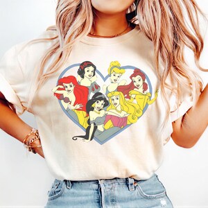 Comfort Colors® Vintage Princess T-Shirt, Retro Princess Tour Shirt, Vintage Disney Shirt, Rapunzel Shirt, Ariel shirt, Cinderella T-Shirt image 4