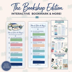 Bookshop Annotation Bookmark with Sticky Annotation Flags | Reading Passport | Bookshop Edition | Reading Challenge | Book Lover Gifts