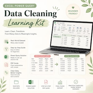 Excel Power Query Data Cleaning Learning Kit | Transform Messy Data into Analysis-Ready Data