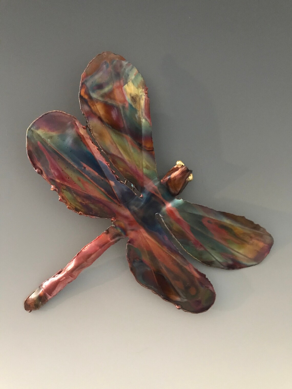 COPPER DRAGONFLY Dragonfly Copper Wall Hanging Metal Garden Etsy