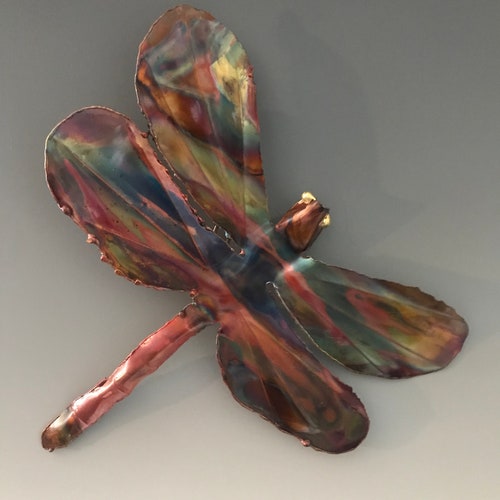 Copper Dragonfly/metal Country Home Decor/metal Etsy