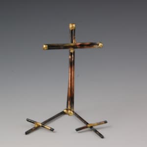 TABLE TOP CROSS: Christian cross,metal cross,crosses,metal sculpture,metal art,Jesus,Christian gift,baptism,metal wall art, metal sign