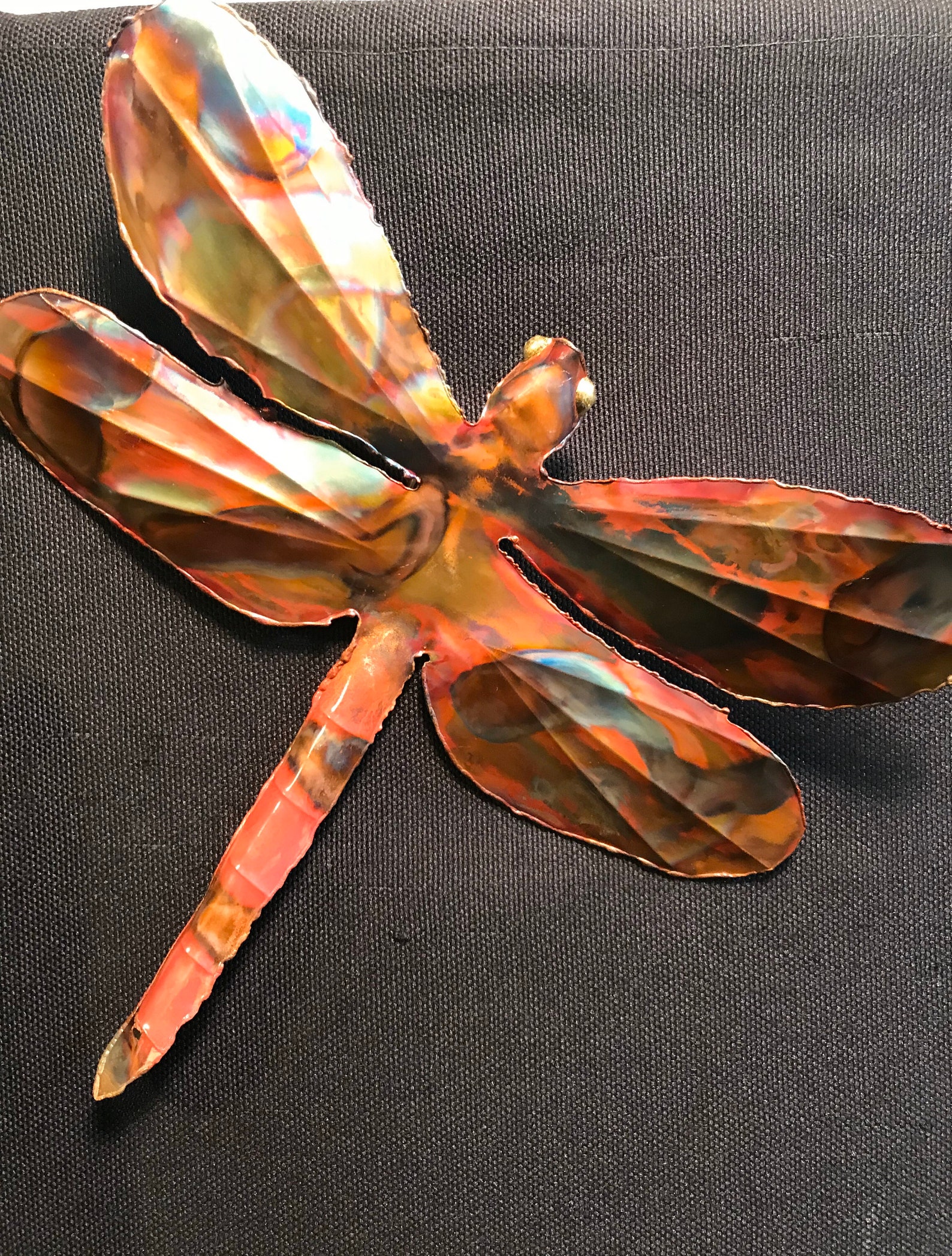 COPPER DRAGONFLY Dragonfly Copper Wall Hanging Metal Garden Etsy