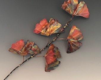 Gingko leaf sculpture, gingko, tree sculpture, wall art,wall decor, metal sculpture, metal wall art, metal wall decor, home decor,metal sign