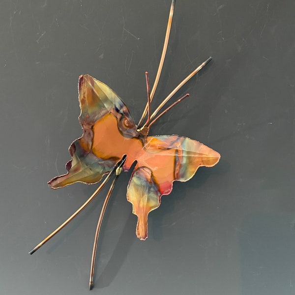 MARIPOSA DE METAL DE COBRE Arte de pared de metal, Arte de pared/Arte de metal/Decoración Hime/Arte de mariposa de metal, decoración del hogar, arte de mariposas, arte de insectos, arte de pared, cobre