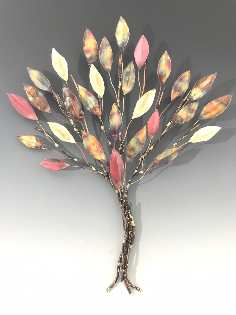 COPPER METAL TREE Metal Art Metal Wall Art Metal Wall Etsy