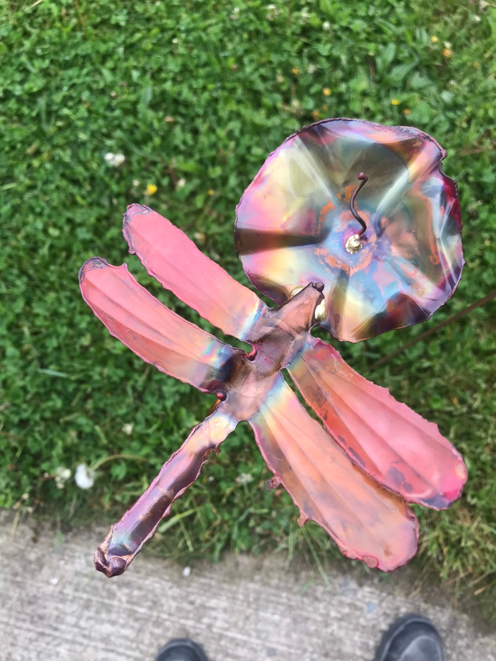 Copper Garden Art/metal Sculpture/copper Bloom/copper Etsy