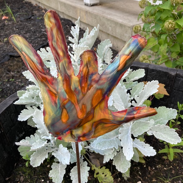 Copper Garden Decor Etsy