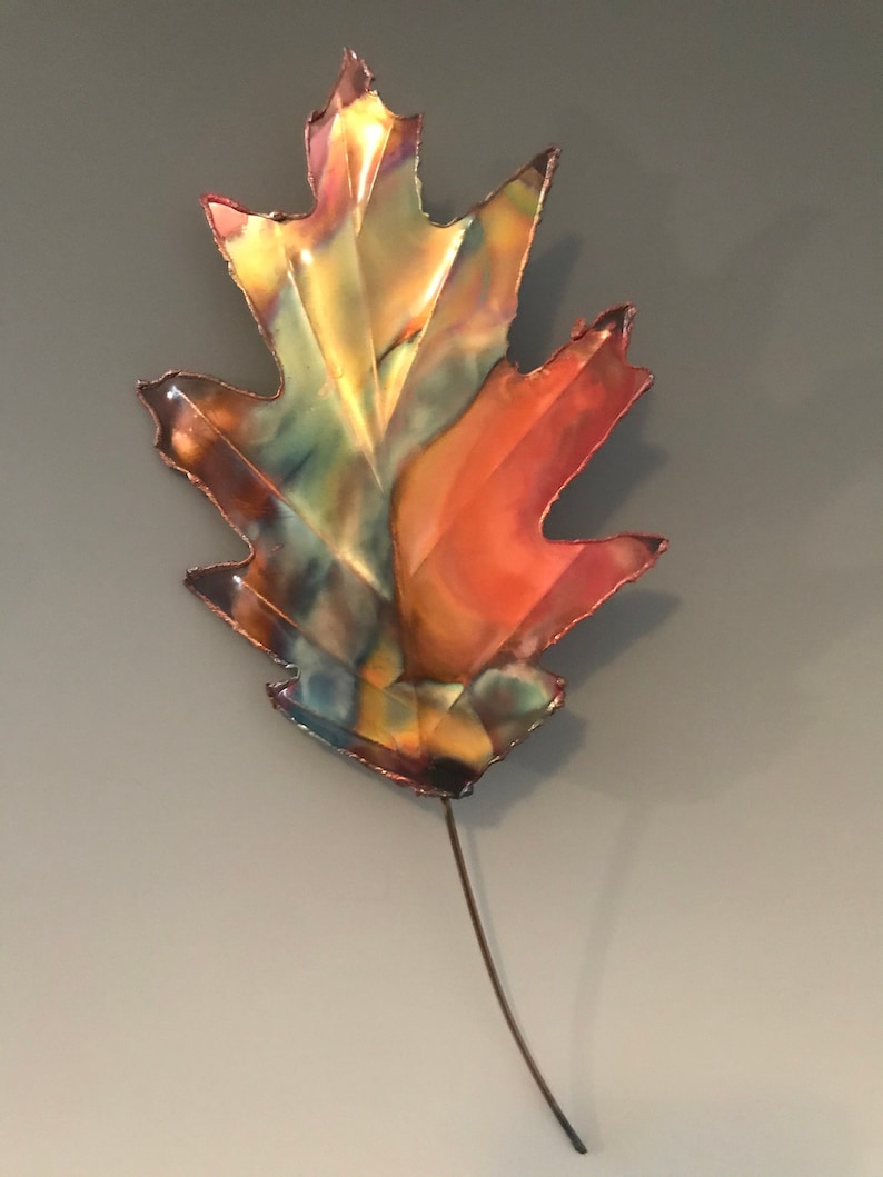Metal Oak Leaf Copper