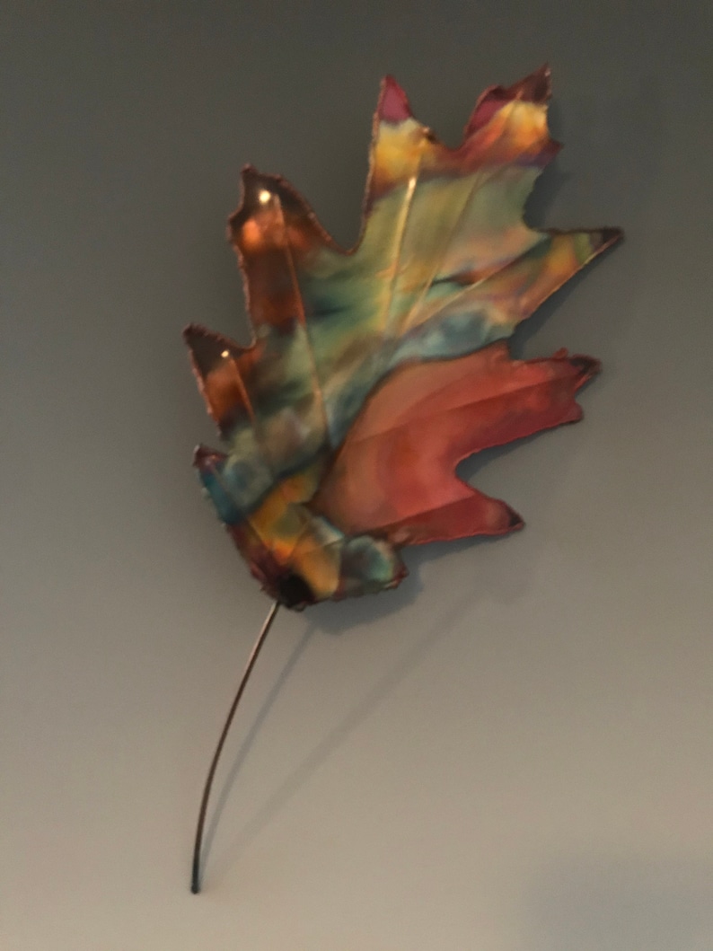 Metal Oak Leaf Copper