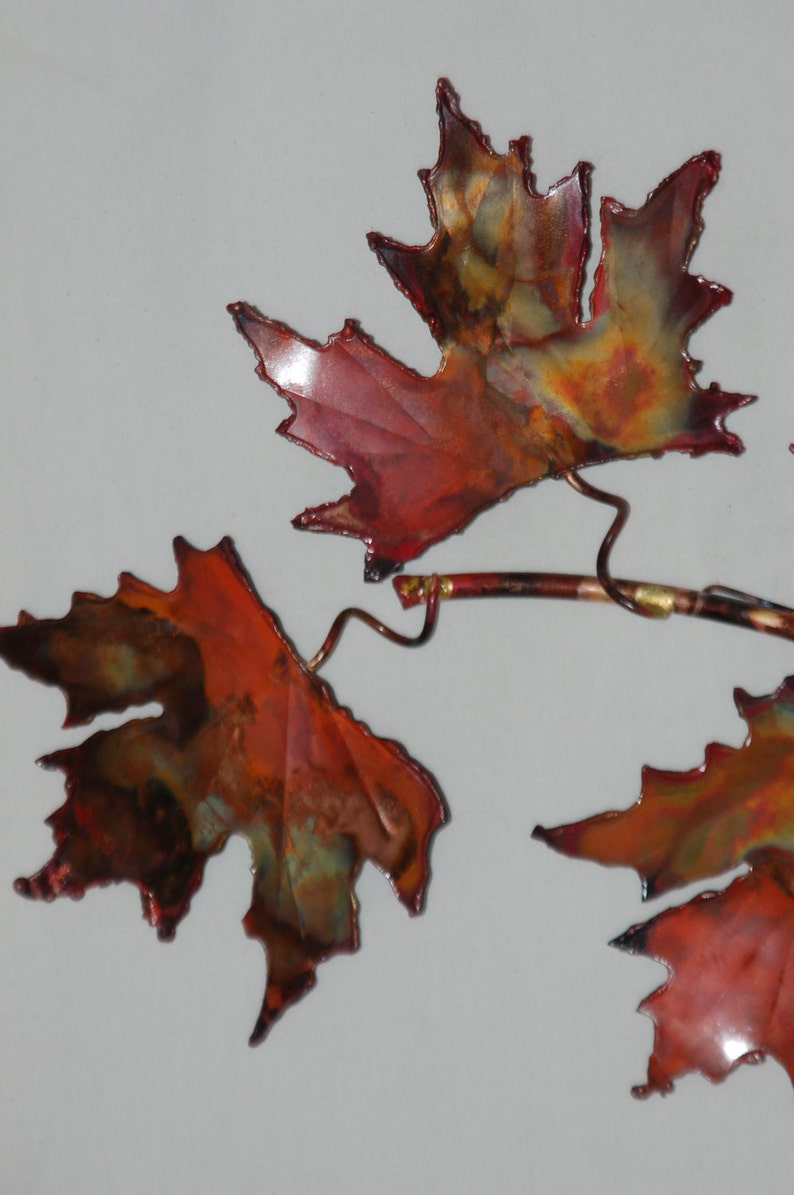 COPPER MAPLE LEAF handcrafted metal sculpturehome decor Etsy