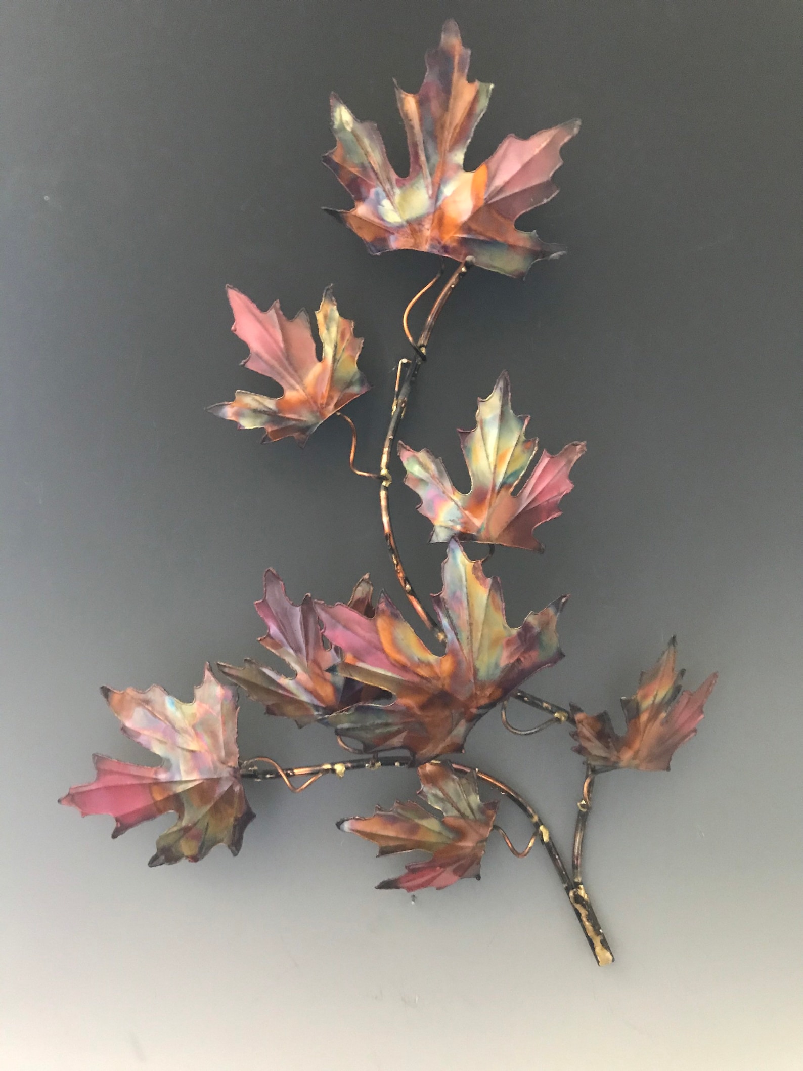 Copper Maples leaf Metal Sculpture metal Wall Art Wall Art Etsy