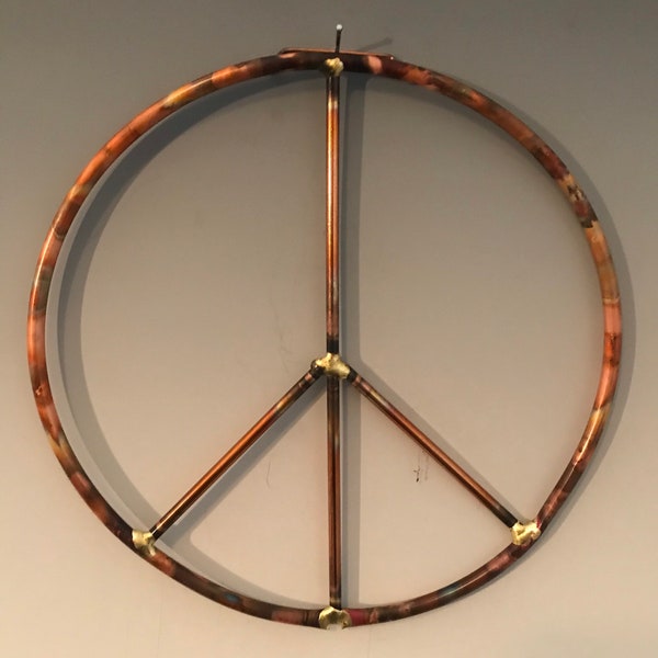 Metal Wall Art, Peace Sign Wall Art , Geometric Wall Art, Peace Symbol Wall Decoration, New Home Gift, Boho Wall Decor, Peace Sign Hanging