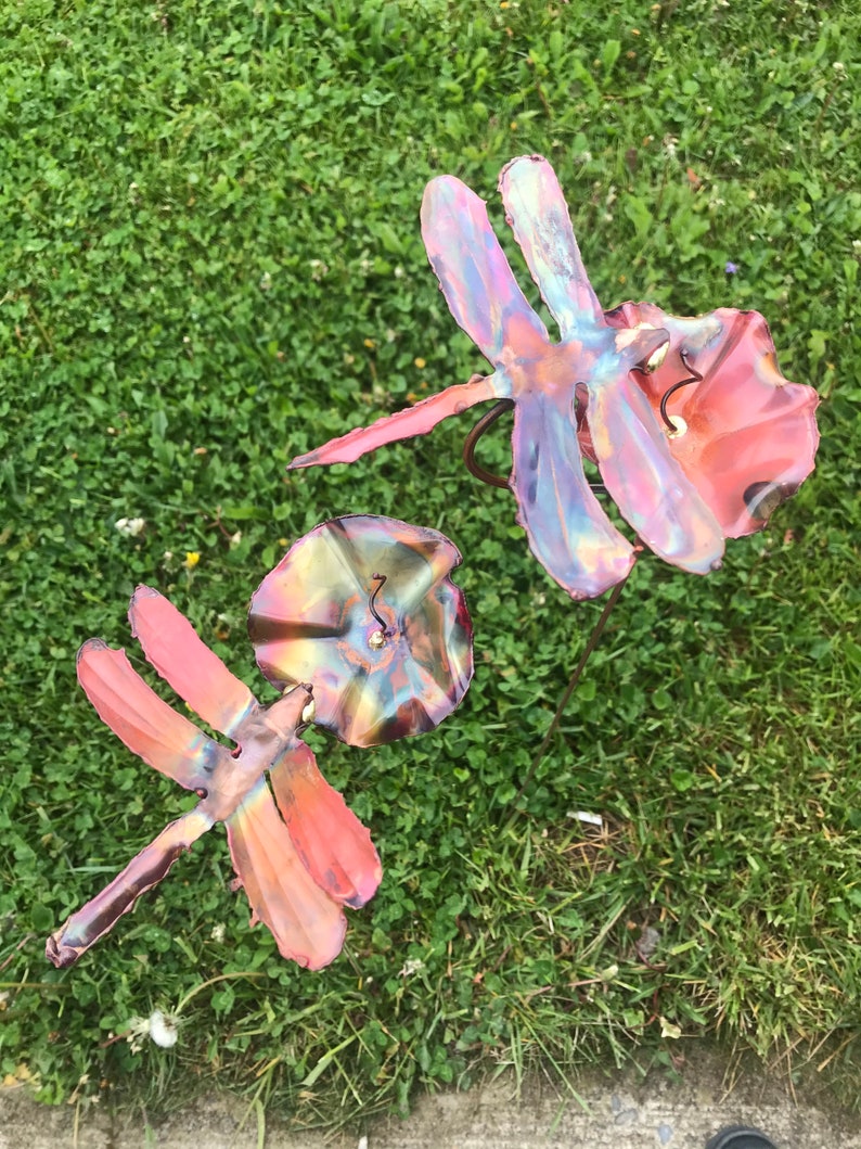 Copper Garden Art/metal Sculpture/copper Bloom/copper Etsy