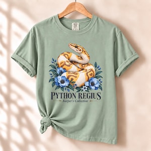 Ball Python Botanical T-Shirt | Vintage Snake Tee