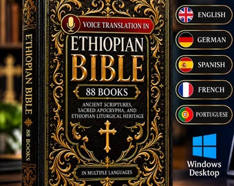 Biblia etíope en inglés, alemán, español, francés y portugués / Para disco duro Windows / Meqabyan, Enoc, Jubileos