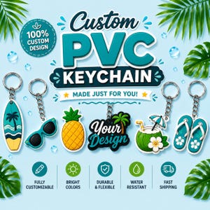 Custom 3D PVC Keychain, Soft Rubber Logo Keyring, Business Promotional Item