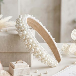 White Baroque Headband - Etsy display picture 1