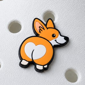 Corgi Butt Shoe Charm | Funny Dog Lover Accessory | Kawaii Puppy Clog Decoration