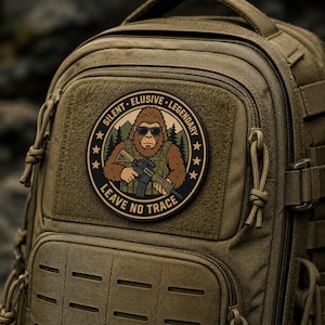 Bigfoot Tactical Morale Patch, Sasquatch Leave No Trace PVC Emblem