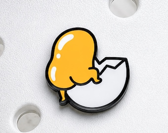 Kawaii Lazy Egg Shoe Charm, Cute Sleeping Yolk in Cracked Shell Clog Pin, Funny Food Shoe Accessories, Breakfast Shoe Decoration Gift