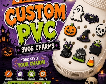 Custom PVC Shoe Charms, Personalized Clog Pins, Logo Jibbitz (3cm)