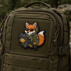 Taktischer Fuchs PVC Mole Patch, Klettverschluss Airsoft Zubehör