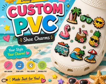 Custom PVC Shoe Charms for Clogs, Personalized Bogg Bag Accessories & Pins