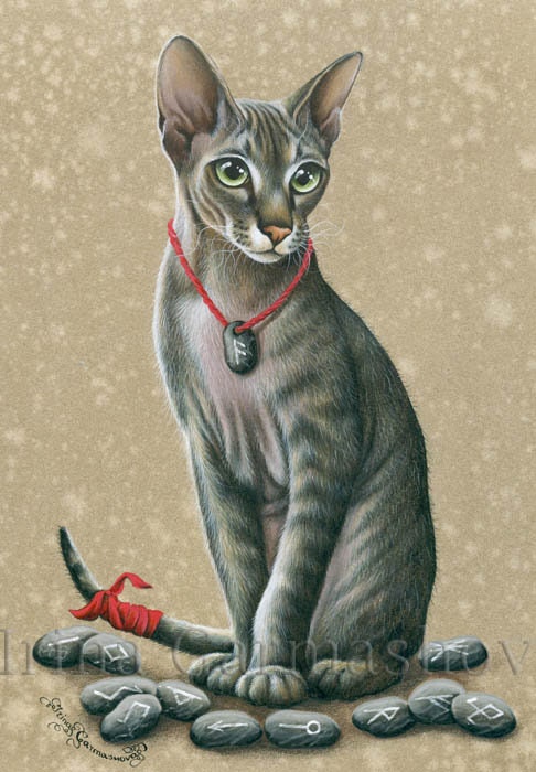 Siamese Cat Print Runes 2 by Irina Garmashova - Etsy New Zealand