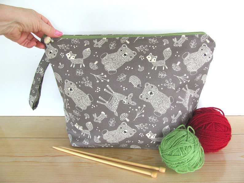 crochet storage bag