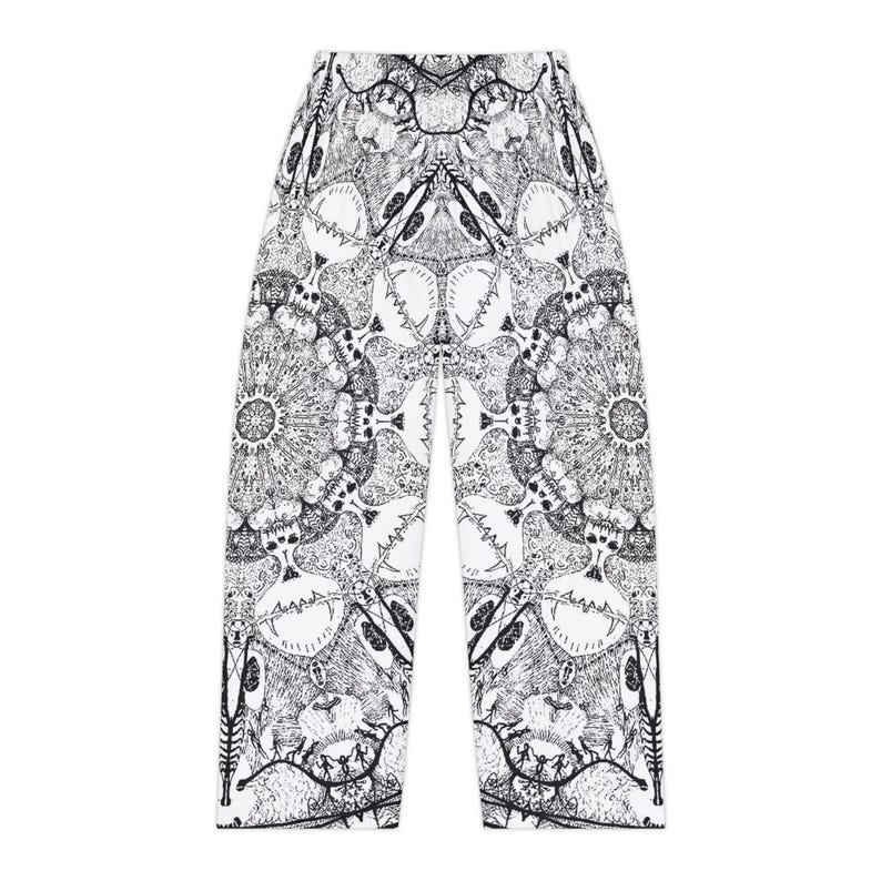 Dunkle Mandala Tribal Print Damen Pyjama Hose | Allover-Druck Bild 3