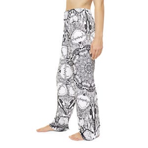 Dunkle Mandala Tribal Print Damen Pyjama Hose | Allover-Druck Bild 6