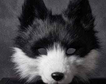 Máscara de lobo 3D realista – Accesorio de cosplay de piel sintética, ideal para disfraces de Halloween.