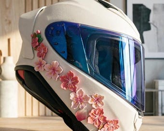 Pegatinas 3D de resina con diseño de flores de cerezo para coche, pegatinas florales Sakura impermeables, decoración del hogar DIY.