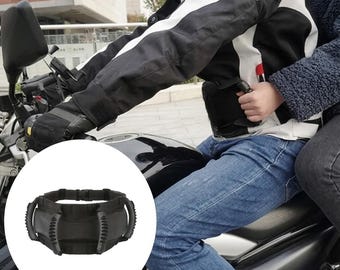 Motorcycle Passenger Safety Handles – Adjustable Grip Belt for Riders